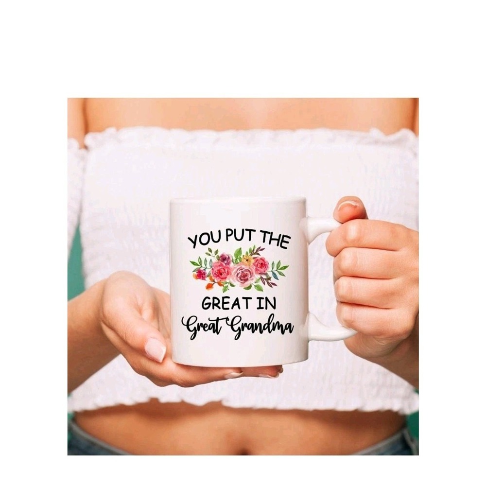 Great Grandma Floral Coffee Mug 11oz White Ceramic Gift Mother's Day Cup